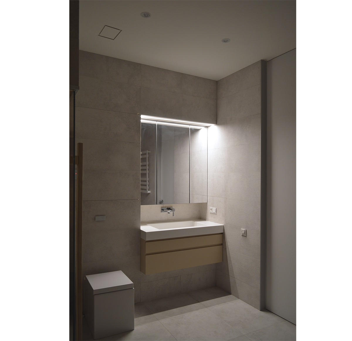 Диффузор под покраску скрытого монтажа SECRET SOFT FRAME 100/90 с приточно-вытяжным вентилятором